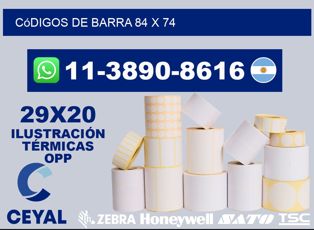 códigos de barra 84 x 74