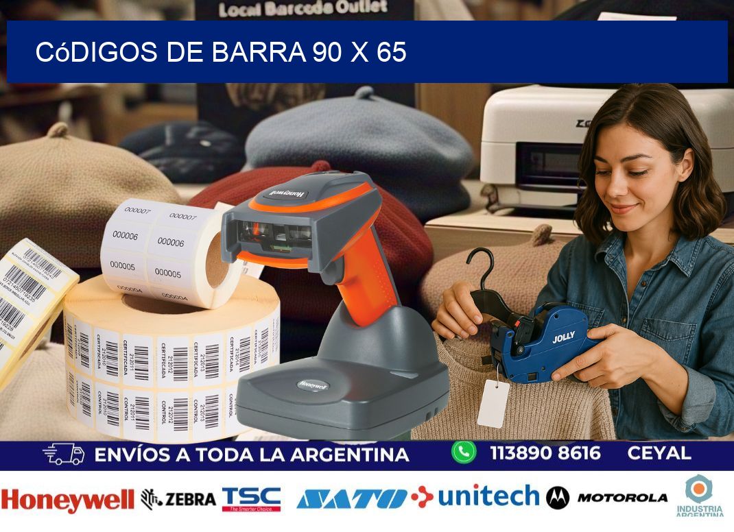 códigos de barra 90 x 65