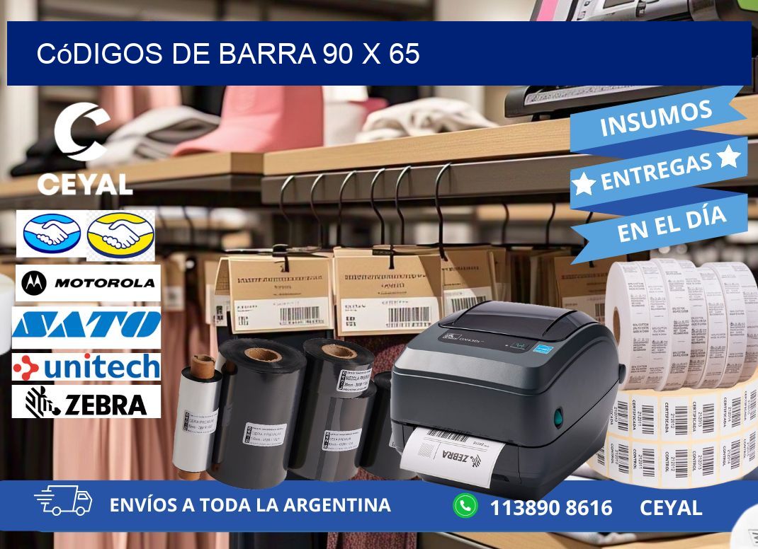 códigos de barra 90 x 65