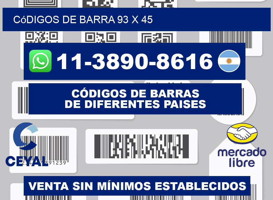 códigos de barra 93 x 45