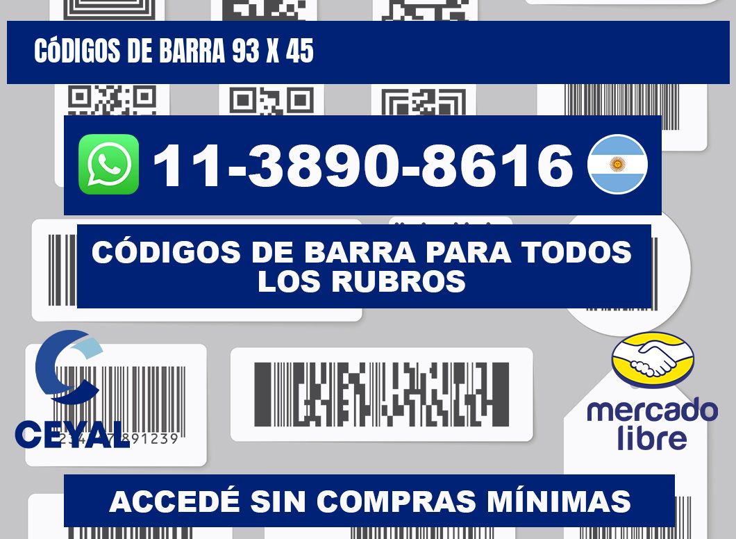 códigos de barra 93 x 45