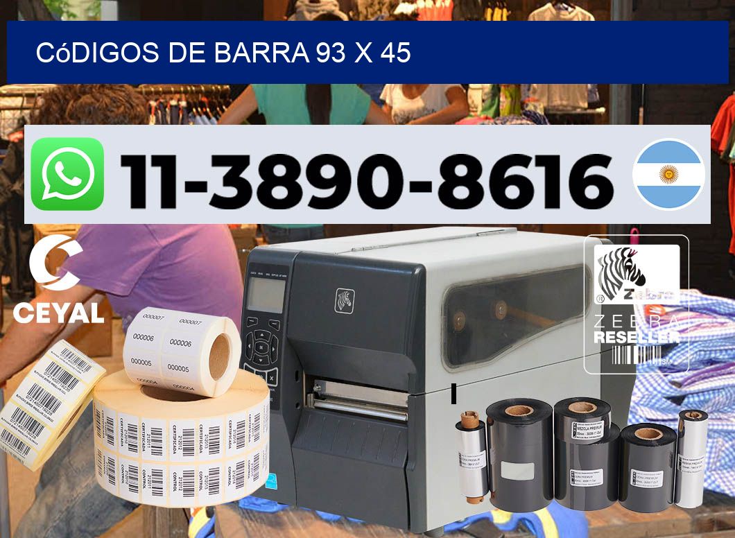 códigos de barra 93 x 45