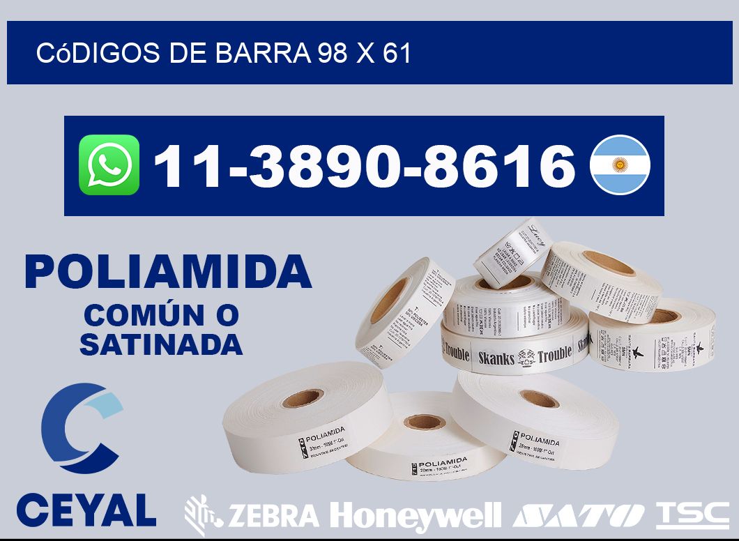 códigos de barra 98 x 61