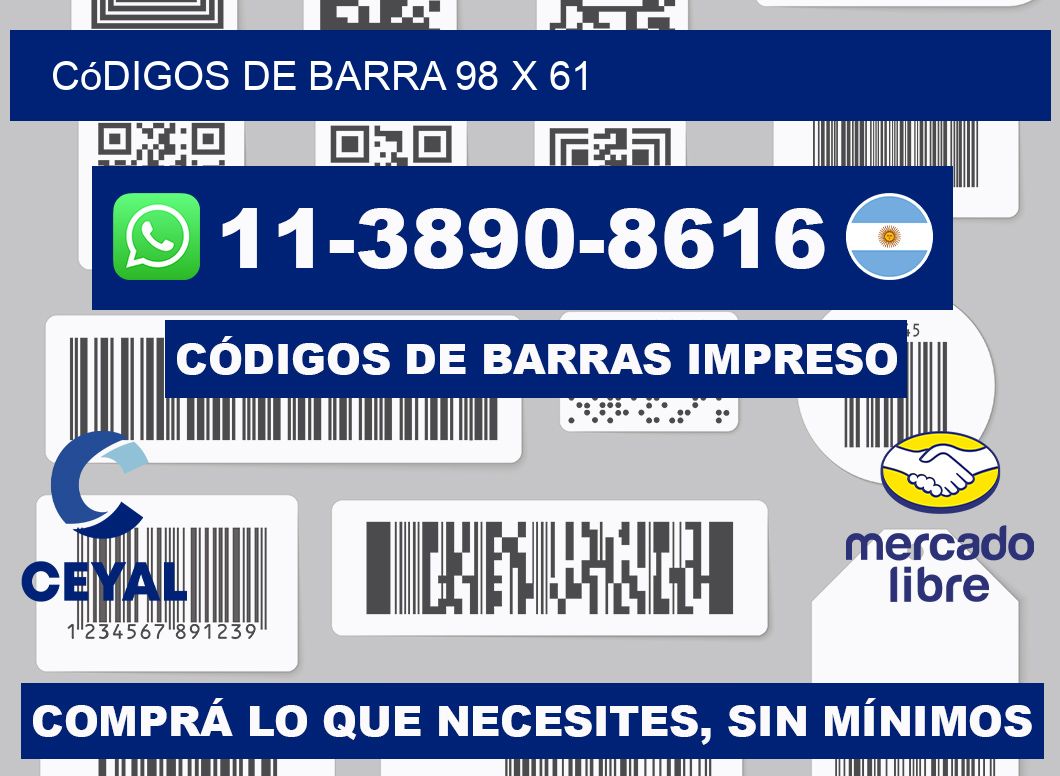 códigos de barra 98 x 61