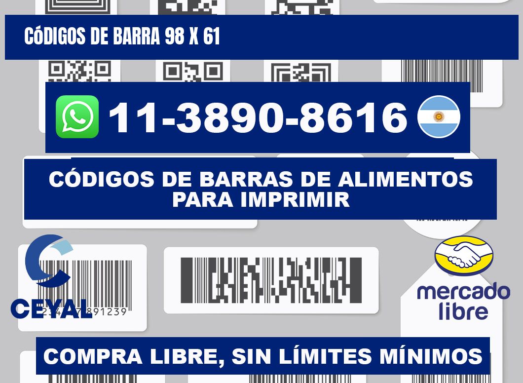 códigos de barra 98 x 61