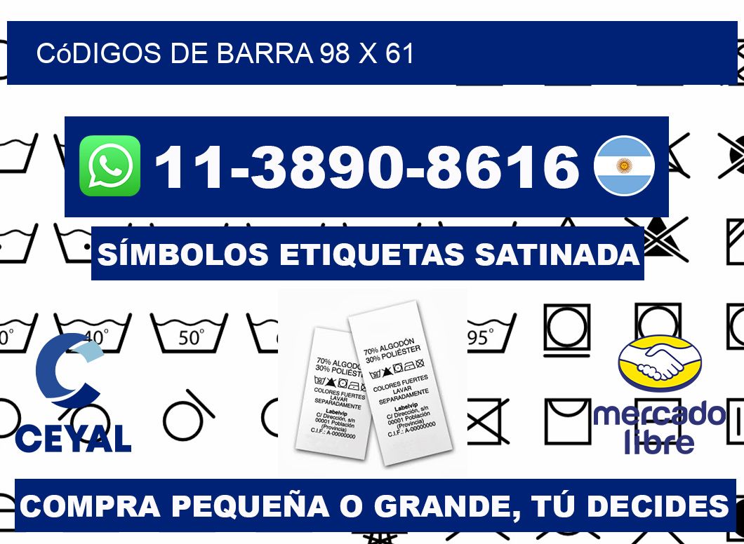 códigos de barra 98 x 61