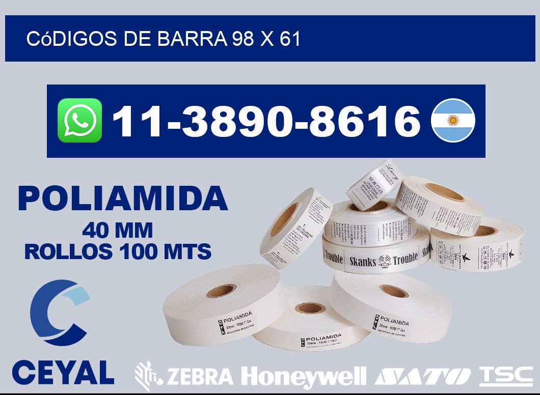 códigos de barra 98 x 61