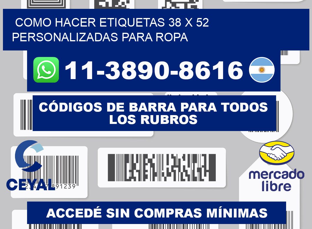 como hacer etiquetas 38 x 52 personalizadas para ropa