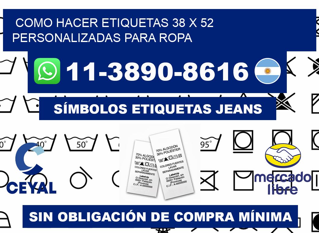 como hacer etiquetas 38 x 52 personalizadas para ropa
