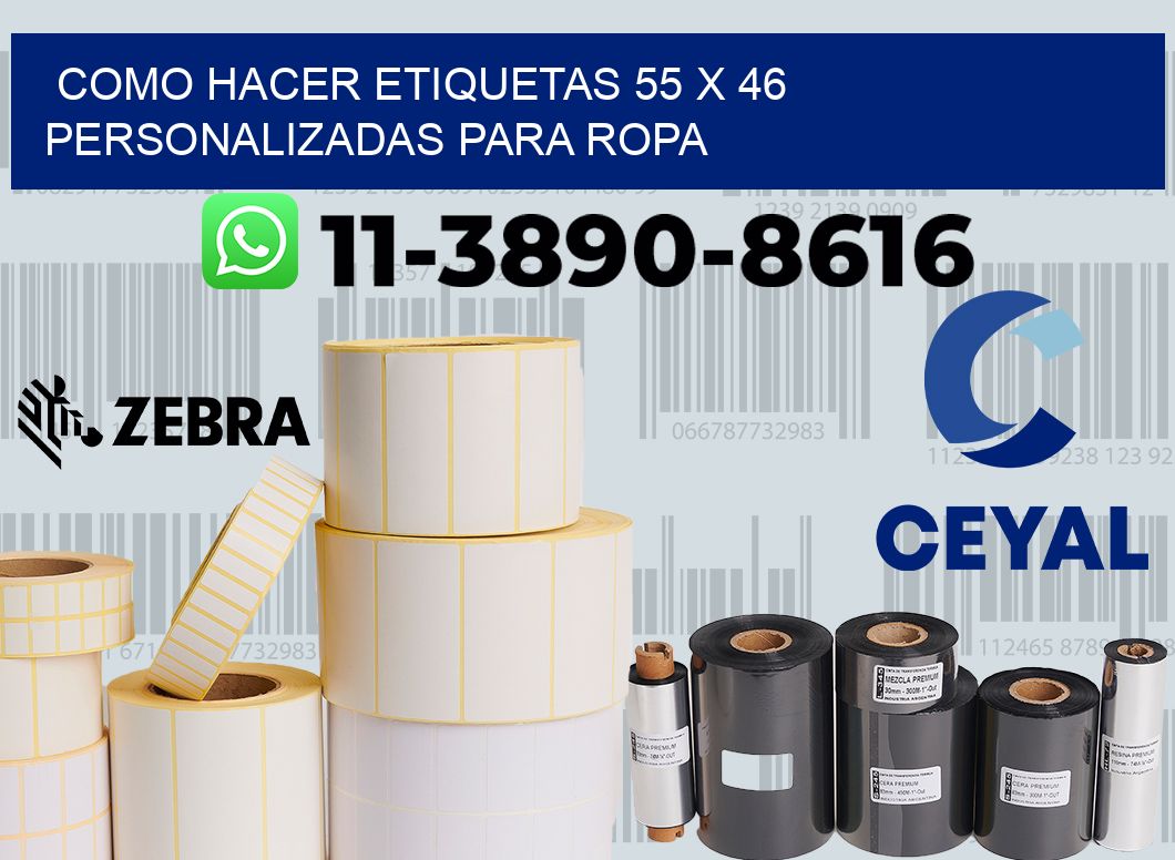 como hacer etiquetas 55 x 46 personalizadas para ropa