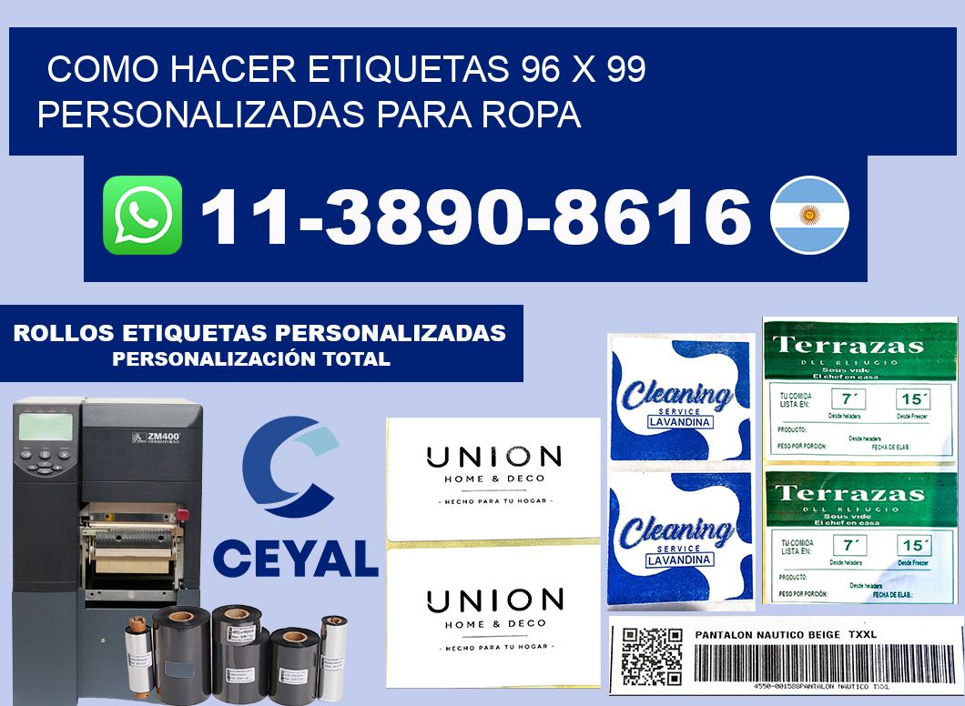 como hacer etiquetas 96 x 99 personalizadas para ropa