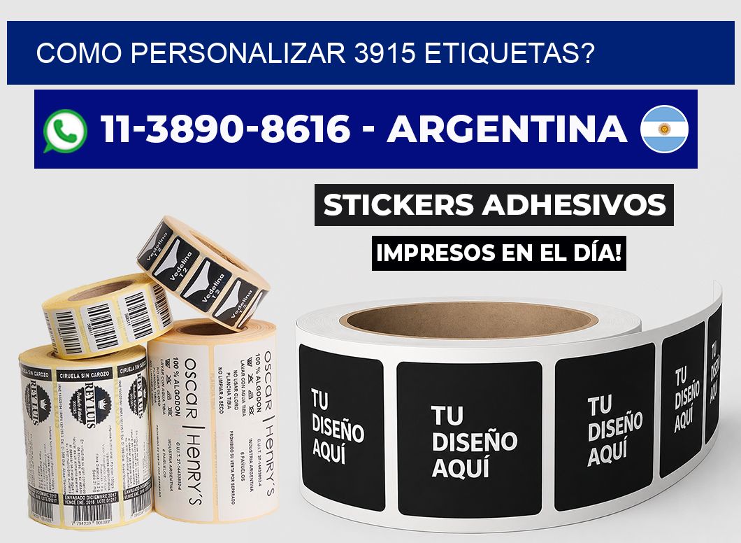 como personalizar 3915 etiquetas?
