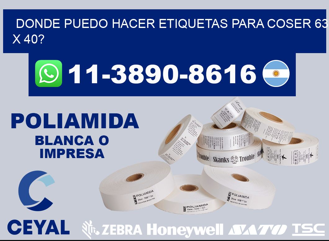 donde puedo hacer etiquetas para coser 63 x 40?
