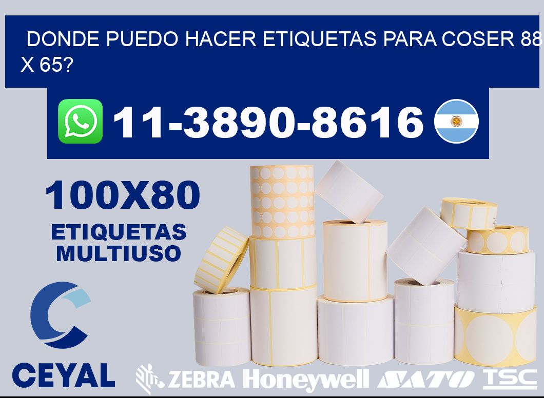 donde puedo hacer etiquetas para coser 88 x 65?