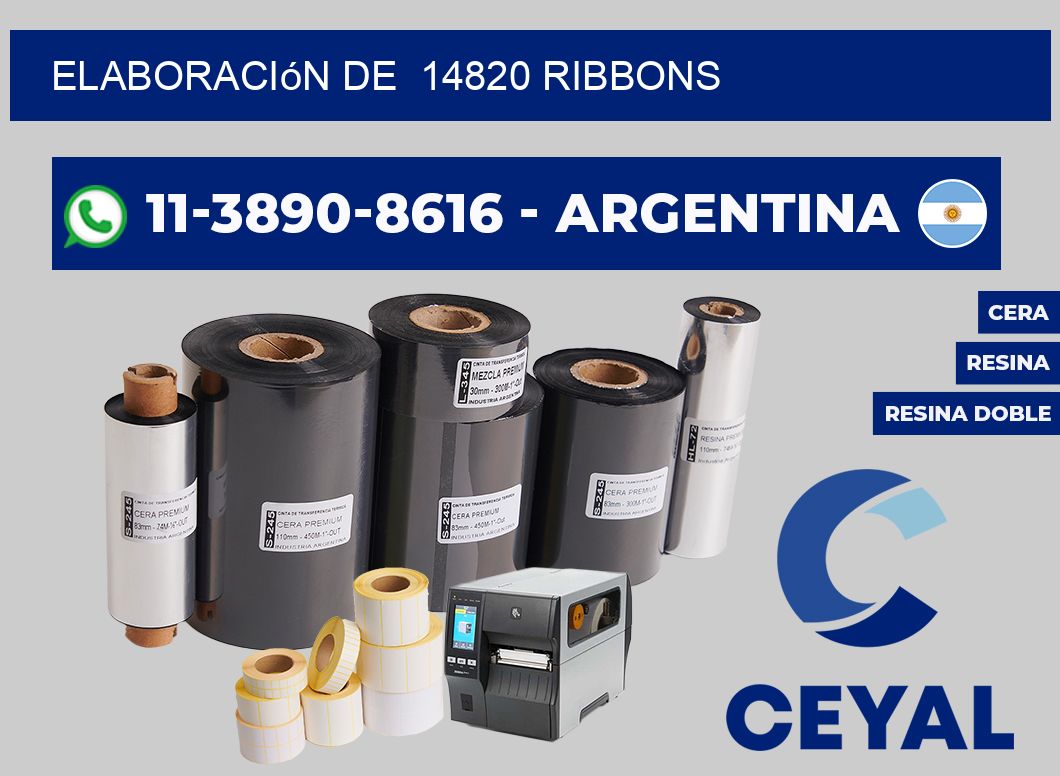 elaboración de 14820 ribbons