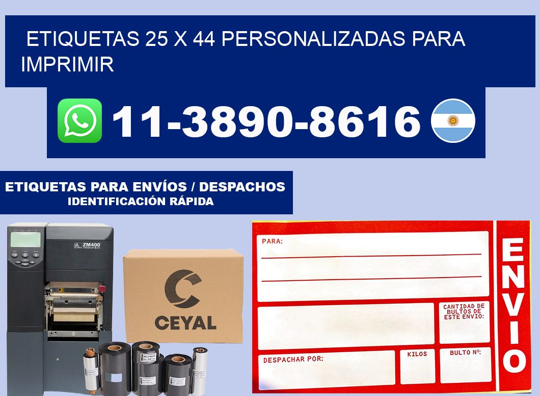 etiquetas 25 x 44 personalizadas para imprimir