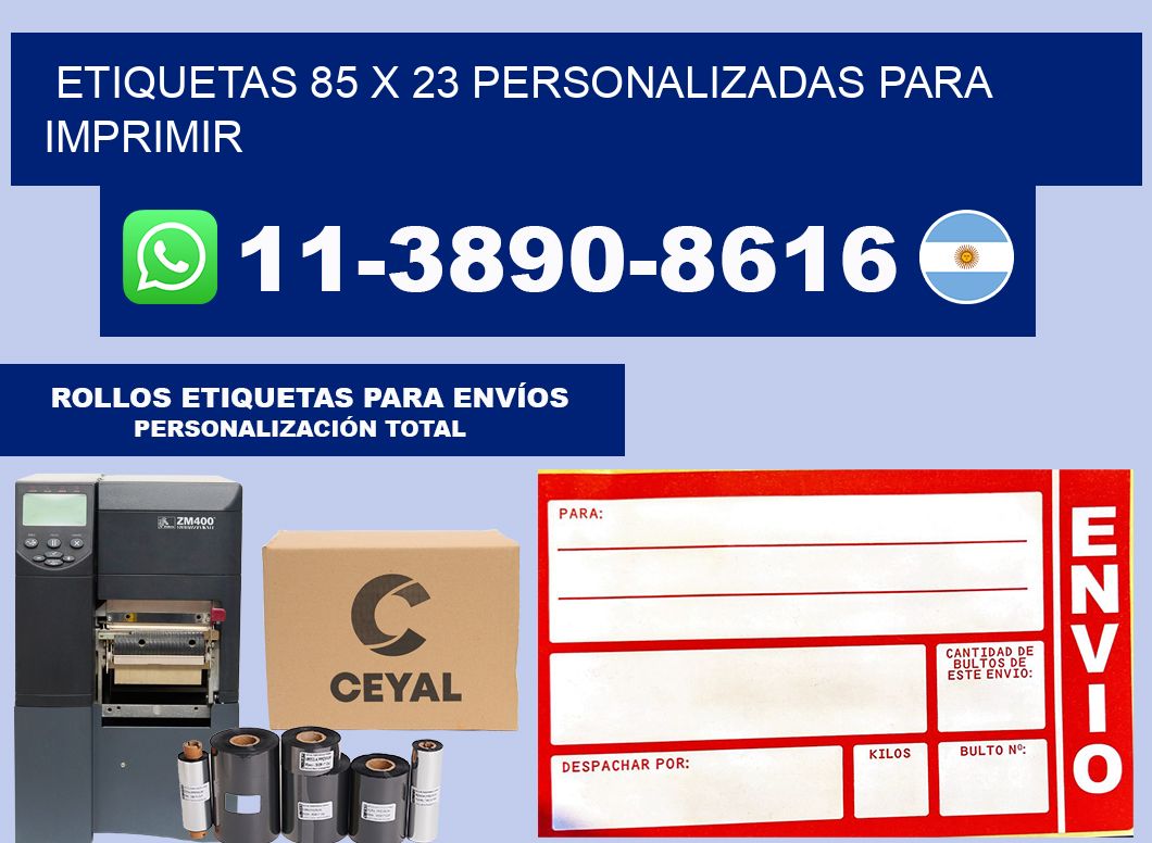 etiquetas 85 x 23 personalizadas para imprimir