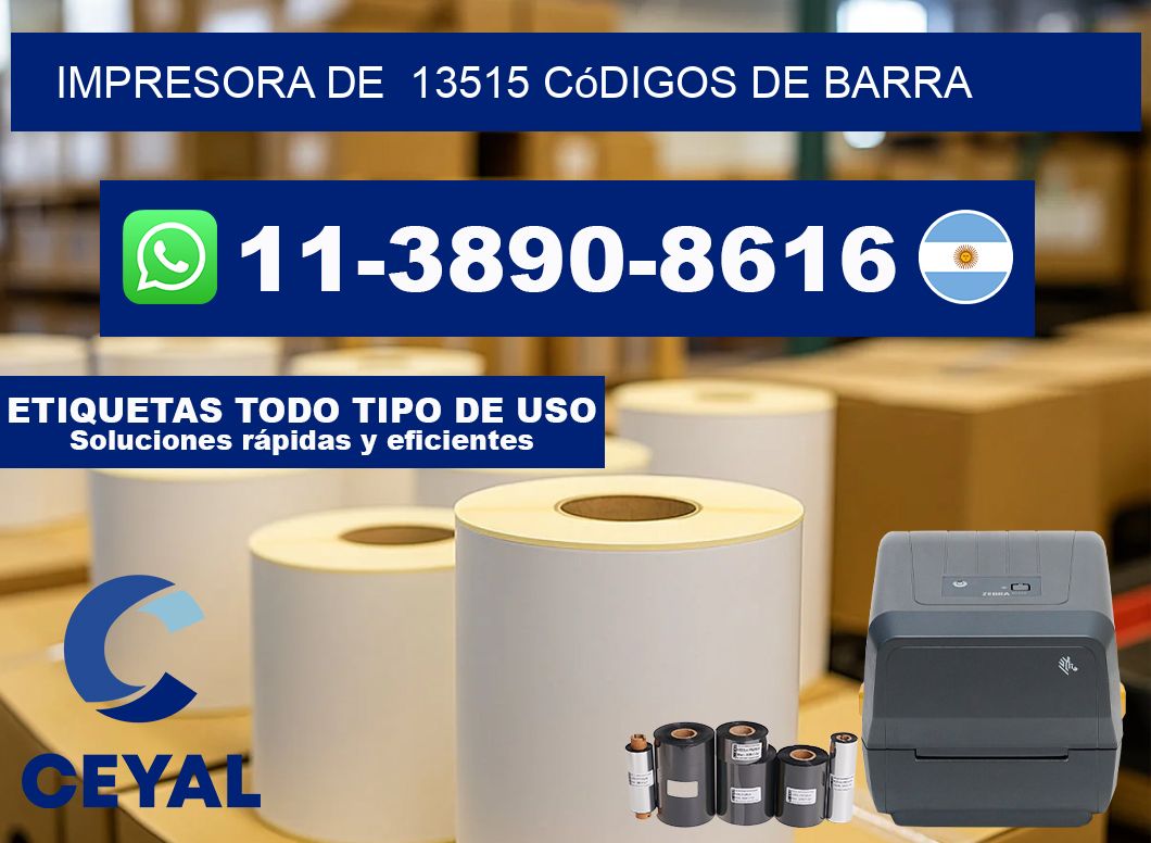 impresora de 13515 códigos de barra