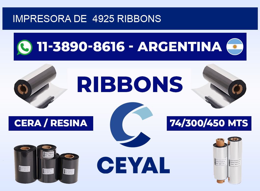 impresora de  4925 ribbons