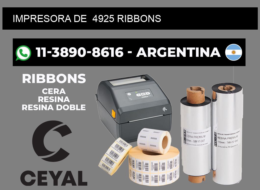 impresora de  4925 ribbons