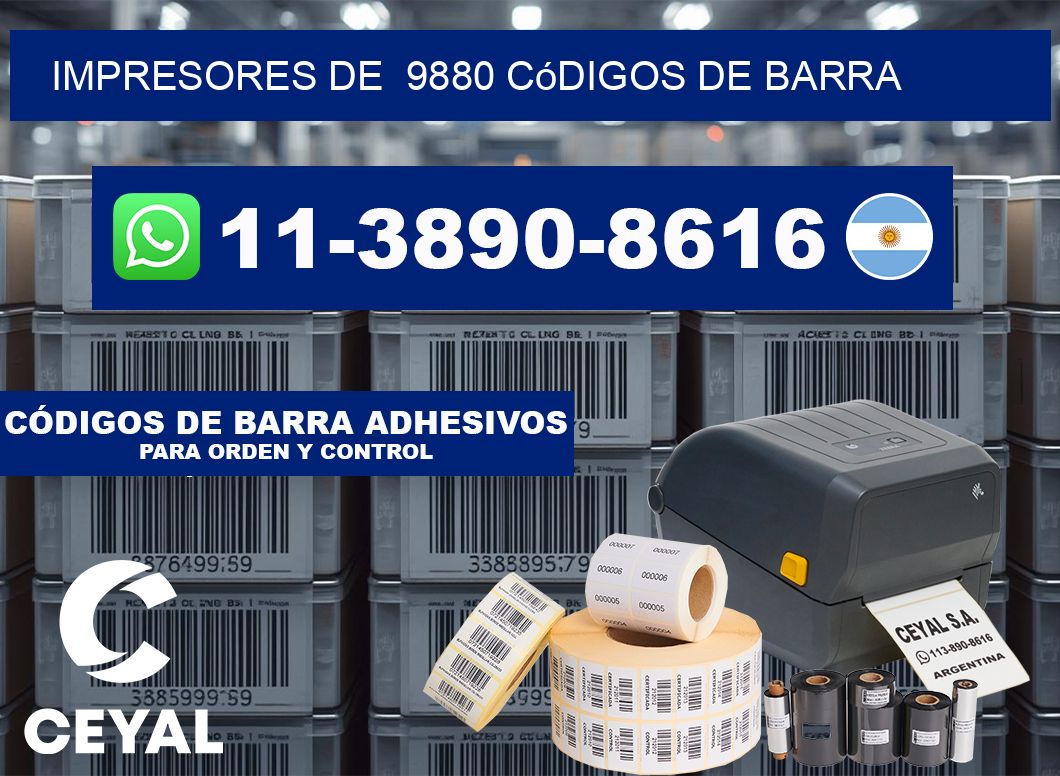 impresores de  9880 códigos de barra