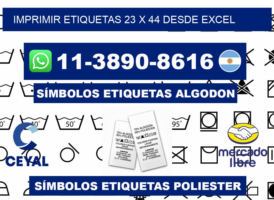 imprimir etiquetas 23 x 44 desde excel