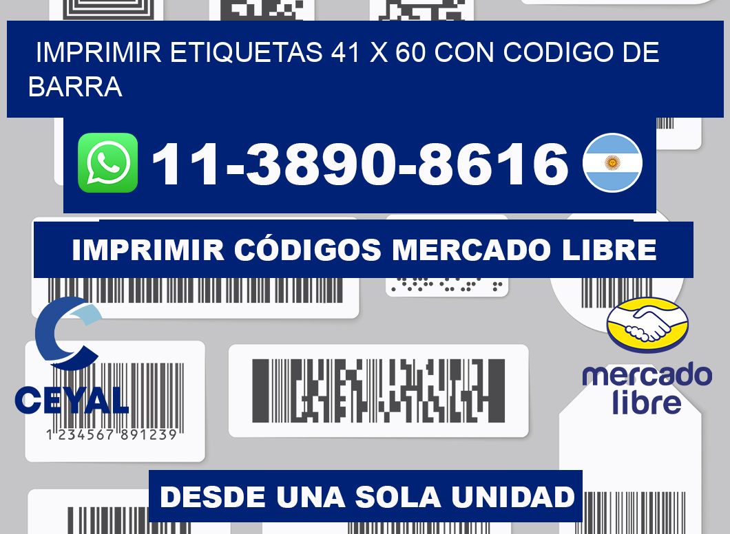 imprimir etiquetas 41 x 60 con codigo de barra