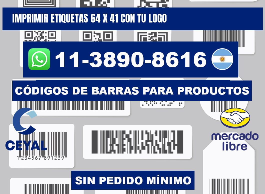 imprimir etiquetas 64 x 41 con tu logo