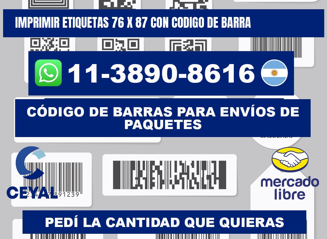 imprimir etiquetas 76 x 87 con codigo de barra