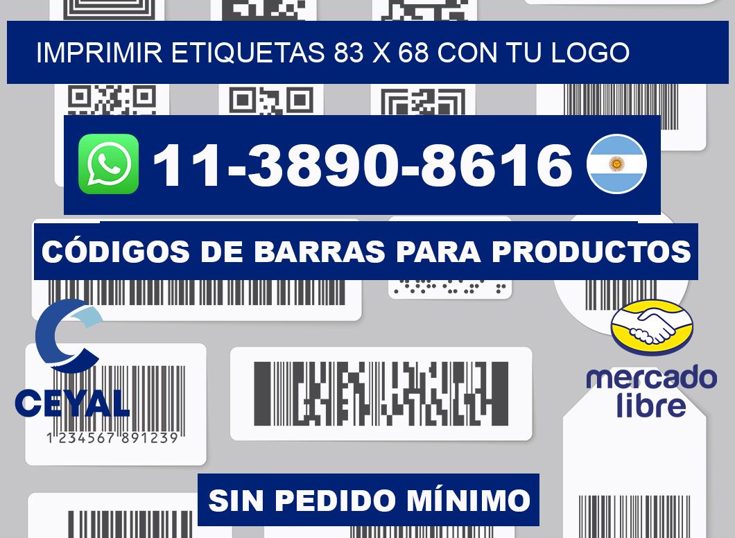 imprimir etiquetas 83 x 68 con tu logo