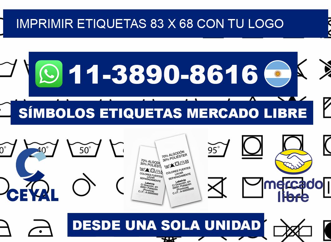 imprimir etiquetas 83 x 68 con tu logo