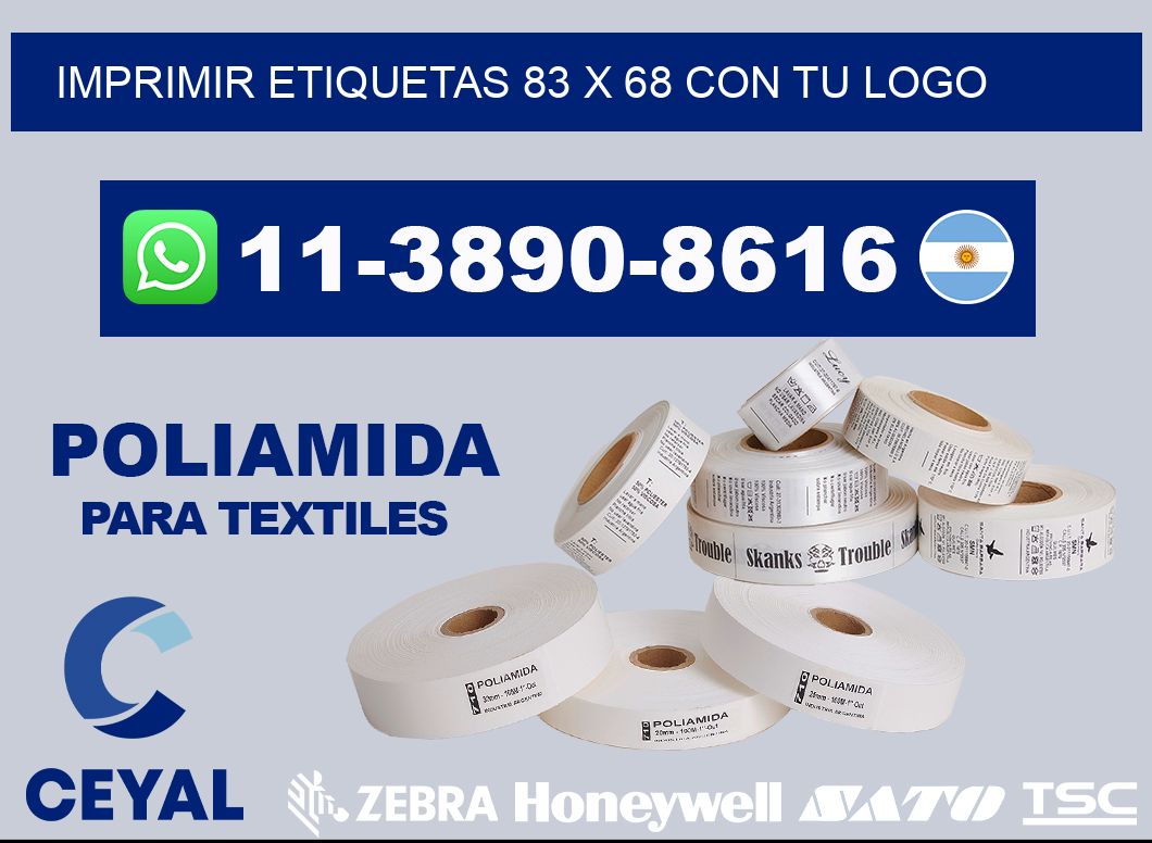imprimir etiquetas 83 x 68 con tu logo