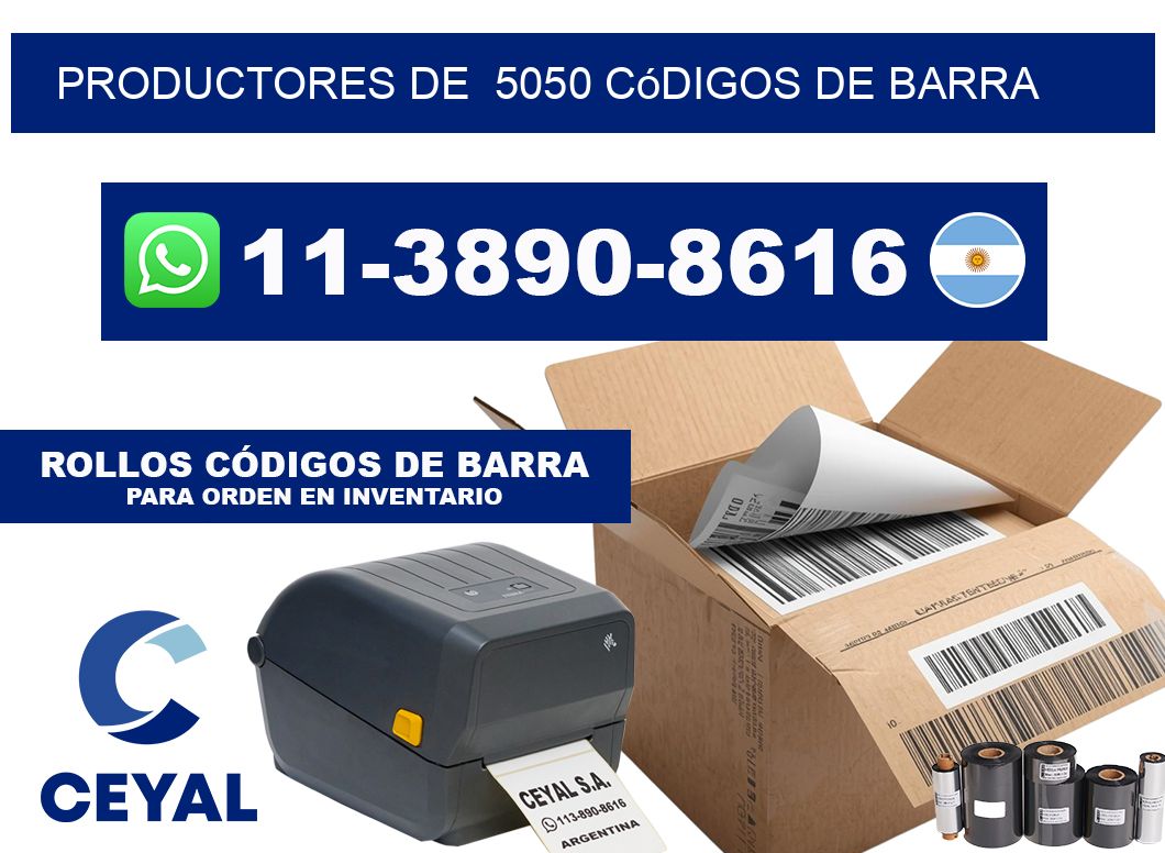 productores de  5050 códigos de barra