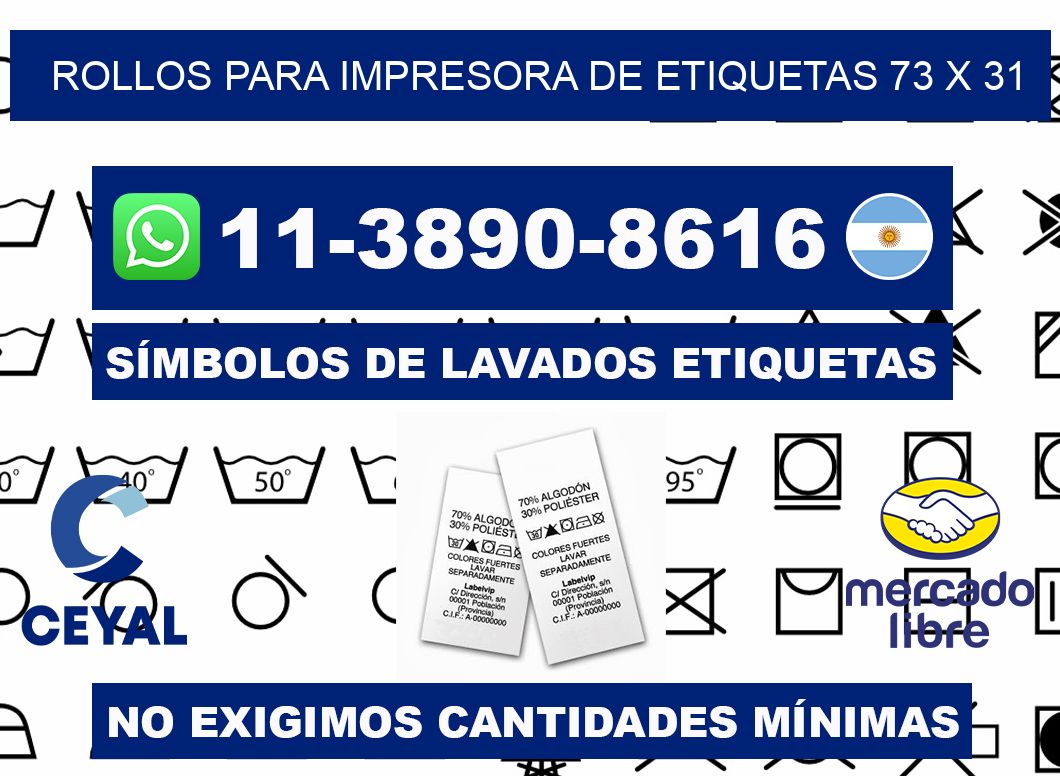 rollos para impresora de etiquetas 73 x 31