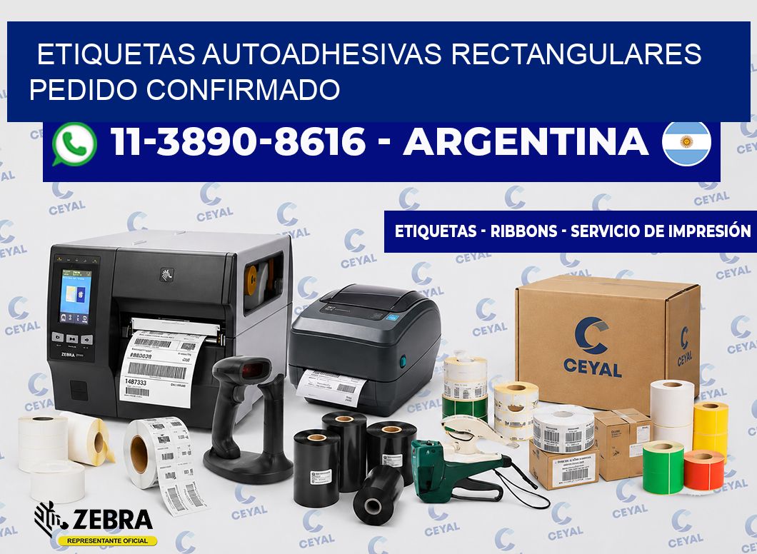 ETIQUETAS AUTOADHESIVAS RECTANGULARES Pedido confirmado