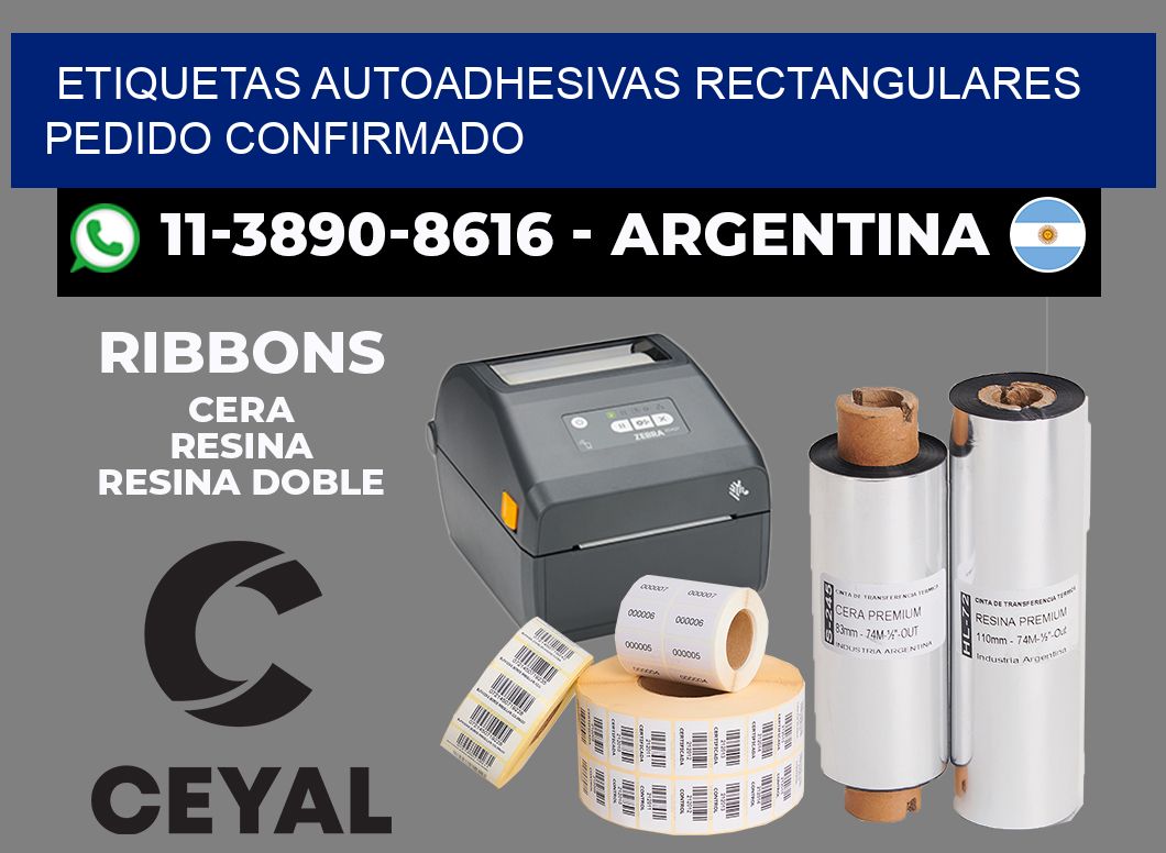 ETIQUETAS AUTOADHESIVAS RECTANGULARES Pedido confirmado