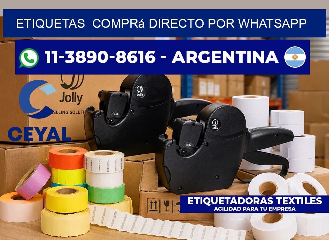 ETIQUETAS  Comprá directo por WhatsApp