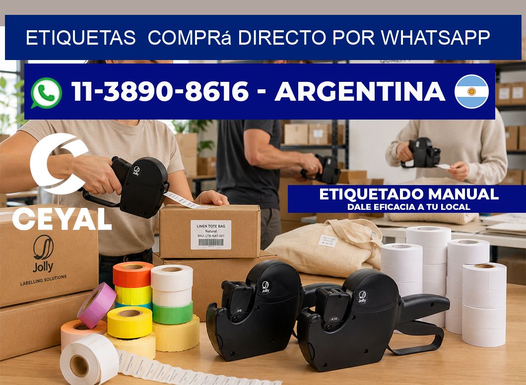 ETIQUETAS  Comprá directo por WhatsApp