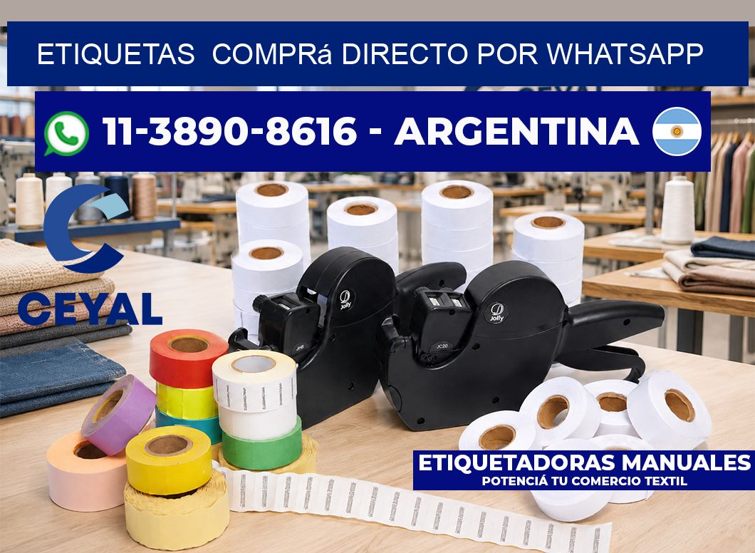ETIQUETAS  Comprá directo por WhatsApp