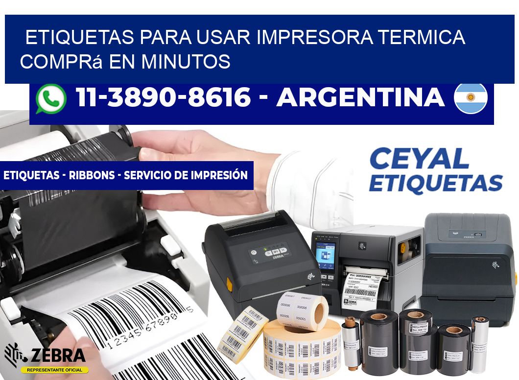 ETIQUETAS PARA USAR IMPRESORA TERMICA Comprá en minutos