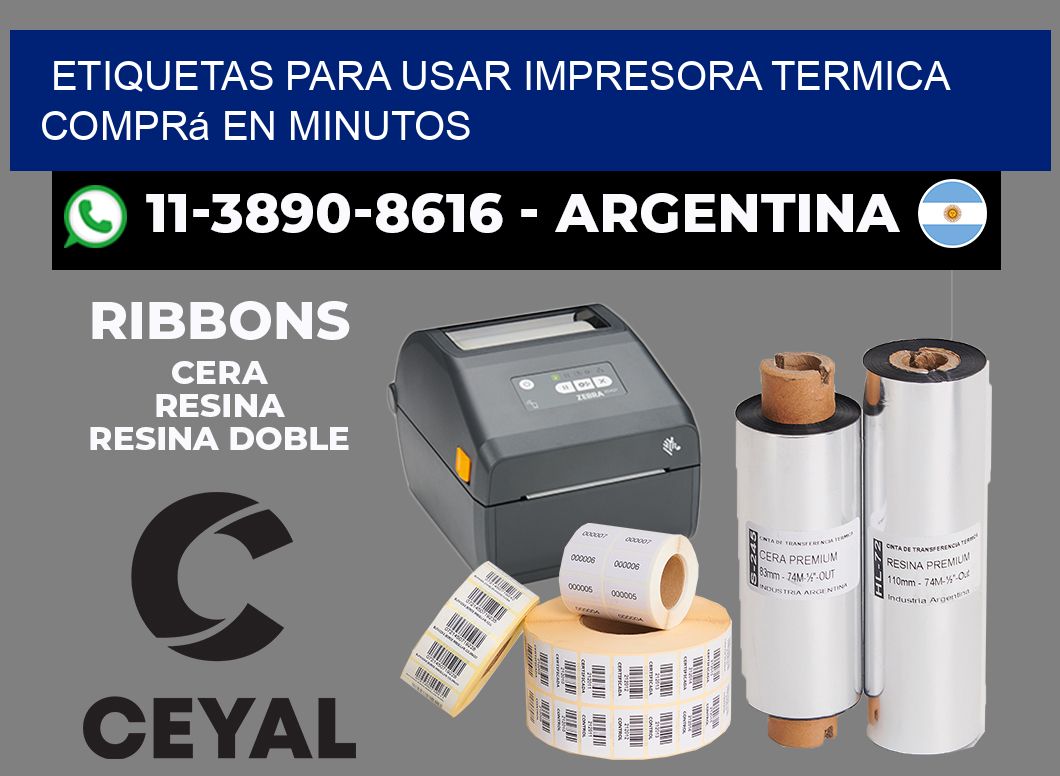 ETIQUETAS PARA USAR IMPRESORA TERMICA Comprá en minutos