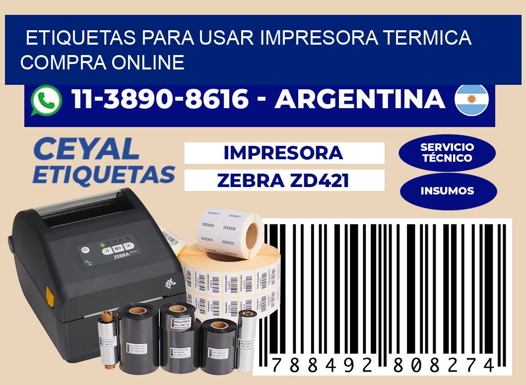 ETIQUETAS PARA USAR IMPRESORA TERMICA compra online