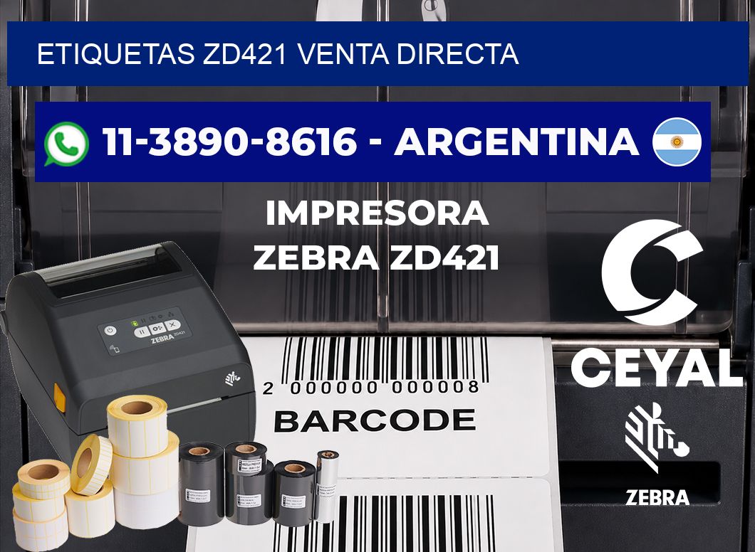 ETIQUETAS ZD421 venta directa