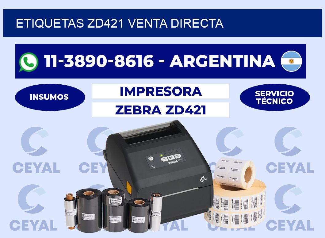 ETIQUETAS ZD421 venta directa