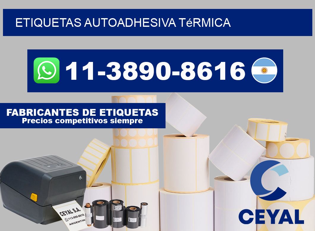 ETIQUETAS autoadhesiva térmica