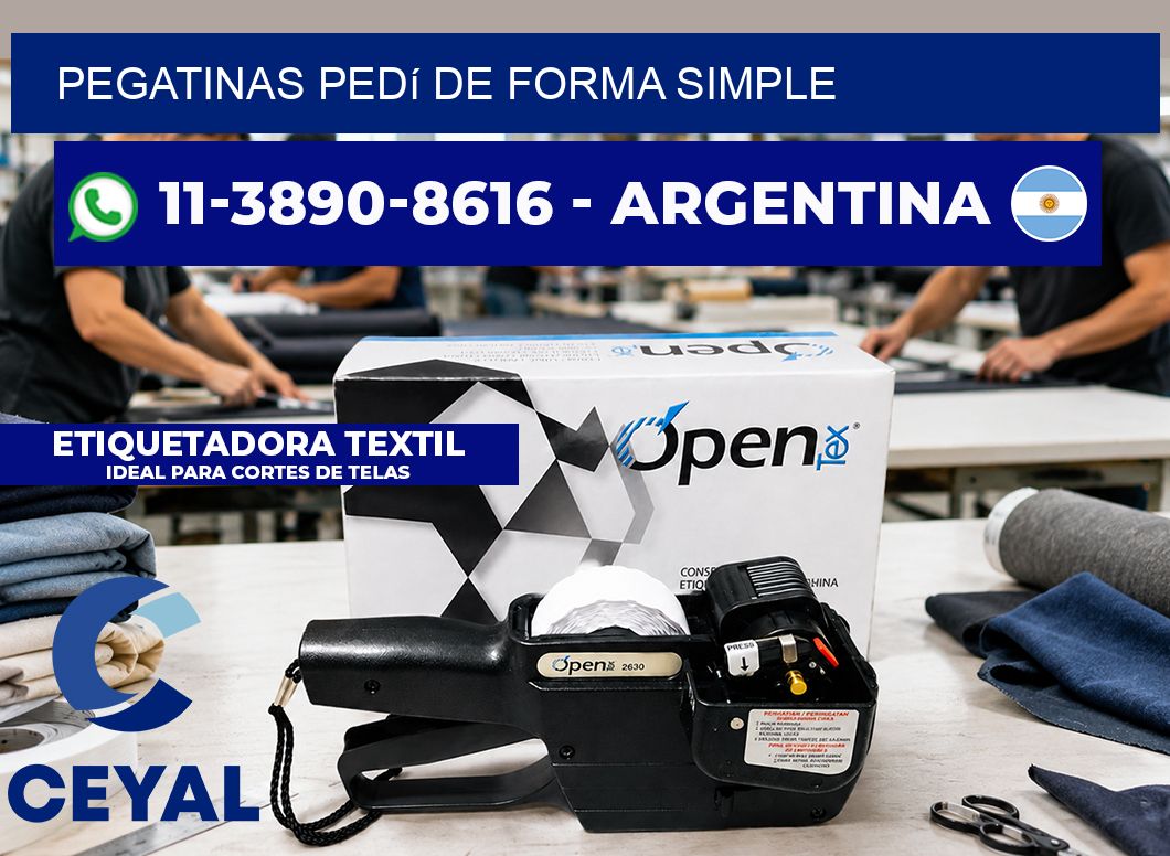 PEGATINAS Pedí de forma simple