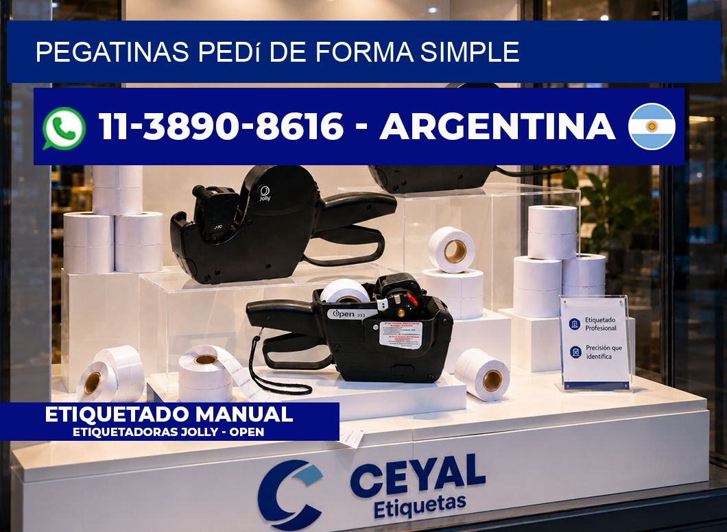 PEGATINAS Pedí de forma simple