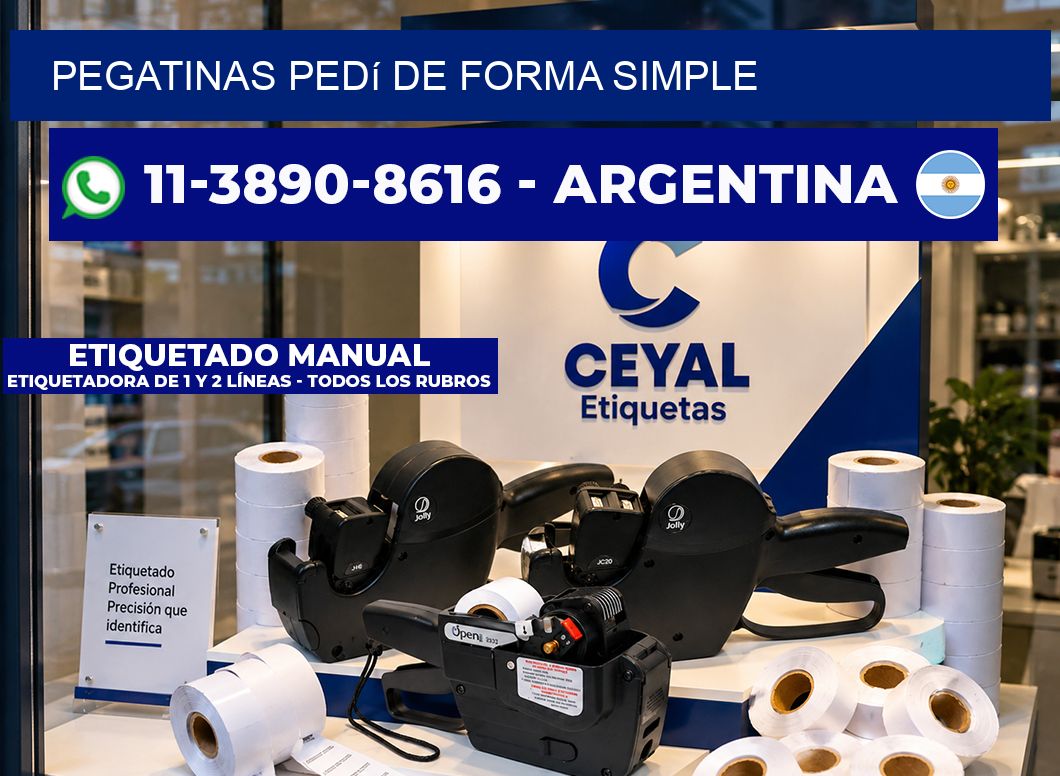 PEGATINAS Pedí de forma simple