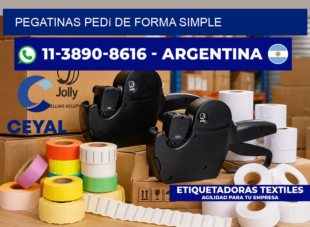PEGATINAS Pedí de forma simple