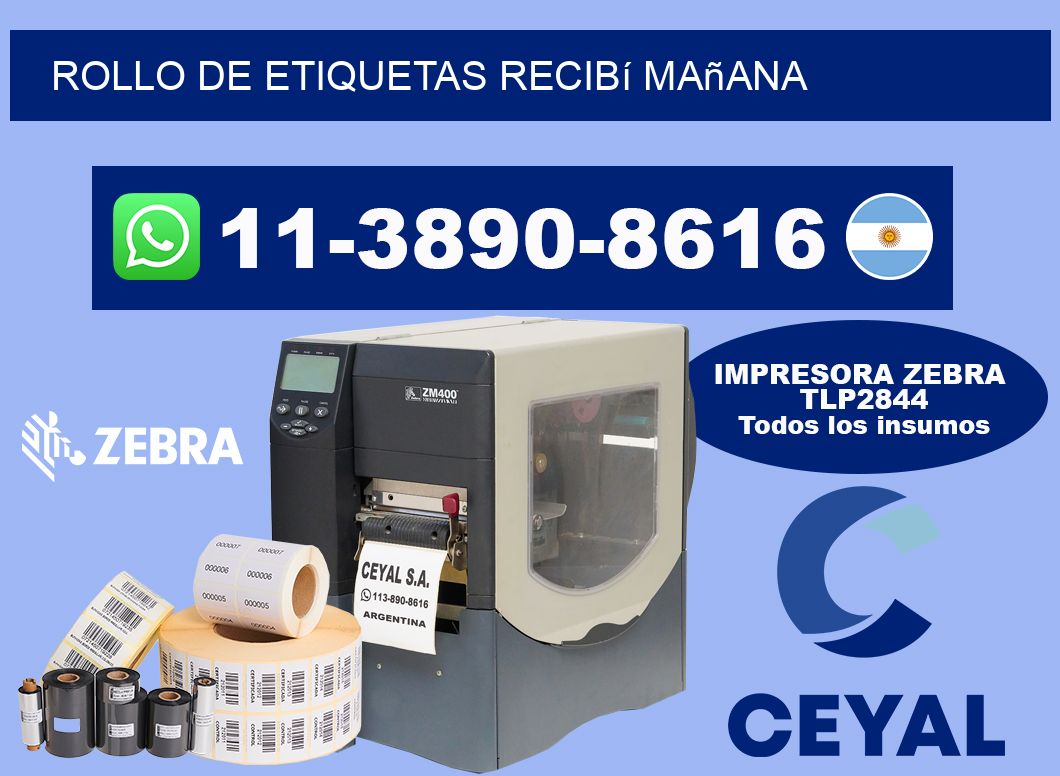 ROLLO DE ETIQUETAS recibí mañana